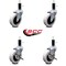 Service Caster 3 Inch Thermoplastic Wheel 1-1/8 Inch Expanding Stem Caster Set with 2 Brakes SCC-EX05S310-TPRS-118-2-SLB-2 - alternate 4